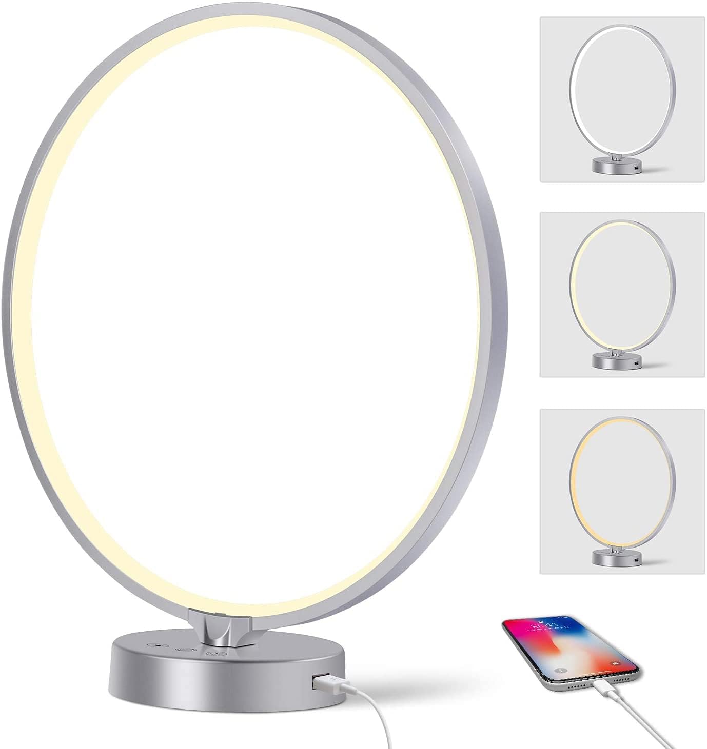 Photo 1 of Doraubia Light Therapy Lamp - 2 in 1 Desk Lamp 10000 Lux Sun Lamp with Dual Controls, 4 Timer, Dimmable, 3 Color Temperatures - Artificial Sunlight Happy Light Box