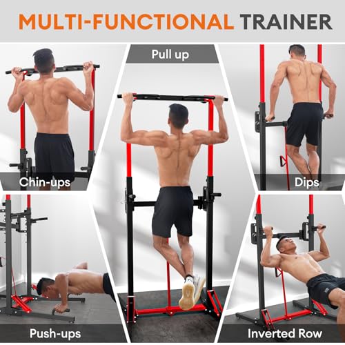 ONETWOFIT-Foldable-Power-Tower-Pull-Up-Bar-Station-Multi-Function-Adjustable-Height-Dip-Station-for-Home-Gym-Workout-Strength-Training-Fitness-Equipment-Pull-Up-Stand-360LBS ONETWOFIT Foldable Power Tower Pull Up Bar Station Multi Function Adjustable Height Dip Station for Home Gym Workout Strength Training Fitness Equipment Pull Up Stand 360LBS