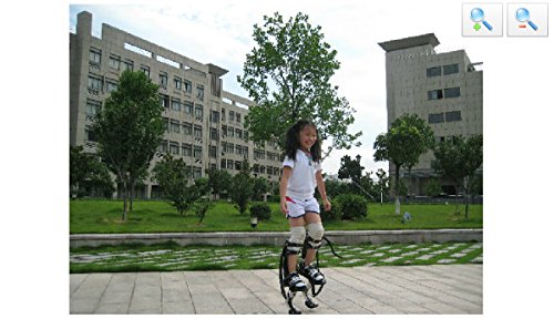 Skyrunner Kids/Child Youth Kangaroo Shoes Jumping Stilts Fitness Exercise (88-132lbs/40-60kg) (Black) (red) - Thumbnail 4
