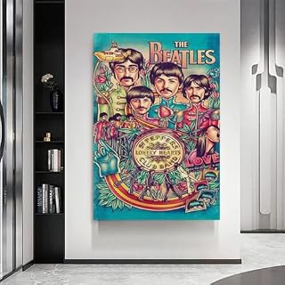 YBRAVO Poster du groupe des Beatles – Impression sur toile – Impression d’art moderne pour chambre à coucher – 20 x 30 cm - Les Beatles, Paul McCartney, John Lennon, RIngo Starr, George Harrison YBRAVO Poster du groupe des Beatles - Impression sur toile - Impression d'art moderne pour chambre à coucher - 20 x 30 cm – Image 7