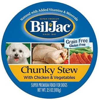 Bil-Jac Chunky Stew Chicken & Vegetable Wet Adult Dog Food 3.5 oz. Chicken & Vegetable Case of 12
