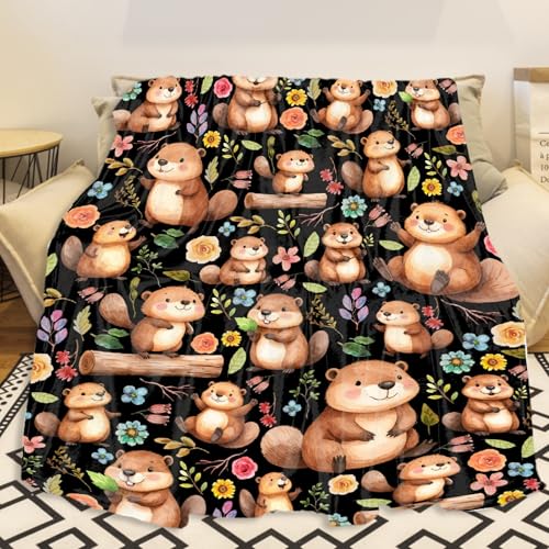 Beaver Blanket,Beaver Gifts, Soft...