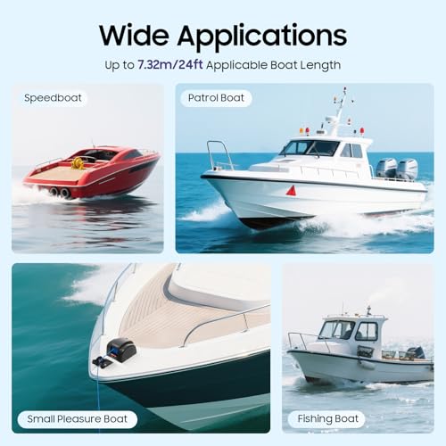 Winche eléctrico para ancla de barco 12V con control remoto miniatura 7
