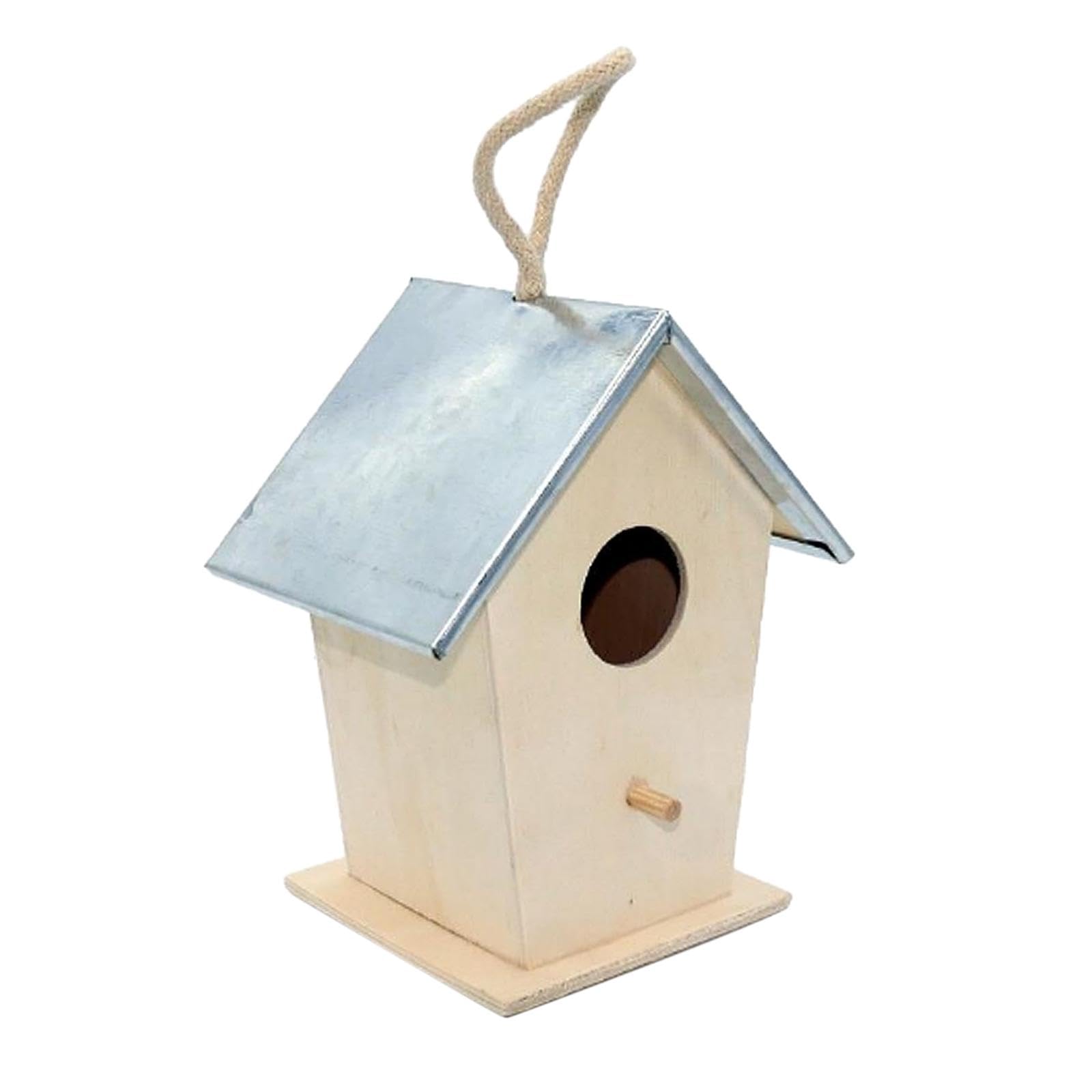 Wooden Hanging House Mini Bird Nest Woodhouse for Bird Cage Resting Place |Home & Garden | Yard, Garden & Outdoor Living | Bird & Wildlife Accessories | Birdhouses-image-31