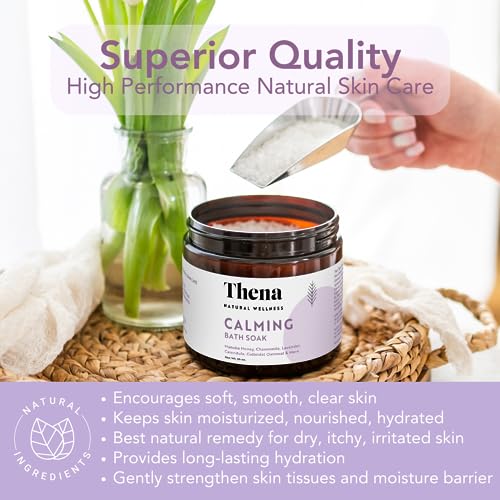 Thena Organic Calming Soaking Bath Therapy With 10% Colloidal Oatmeal Manuka Honey Calendula Dead Sea Salt Natural Eczema Treatment For Dry Itchy Skin Babies Kids Adults #TOP3