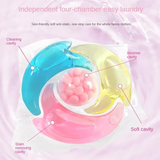 Image of 4-in-1 PODs Detergent, Pack of100 PODs | Specially designed for use in Washing Machines only | Removes Stains | Freshens clothes | Softens Fabric | Brightens Colours (100)