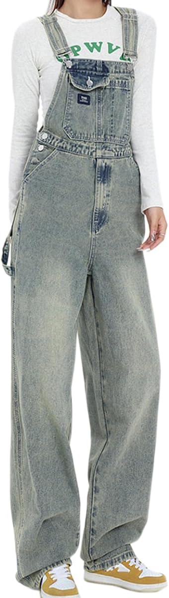 オールインワン・サロペット [GREEN BUTTER] Denim Overall Pants : Medium blue 61zMDyTO3IL._AC_SX425_.jpg