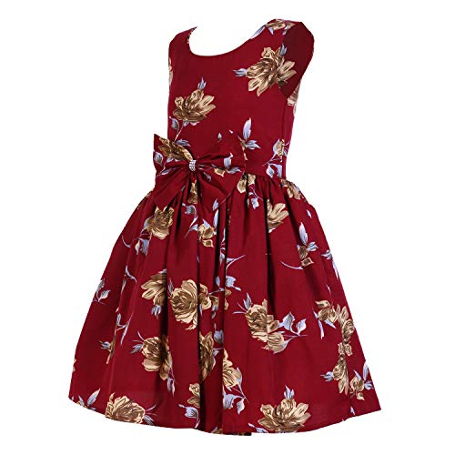 Image of Casual Frock for Baby Girls,Blue Printed and Olive Printed,Pack of 2