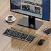 seenda Rechargeable Wireless Keyboard Mouse, Ultra Thin Low Profile Wireless Keyboard and Mouse with Number Pad, Quiet Portable Combo Compatible for Windows XP/7/8/10/11/11 Pro, Black and Grey