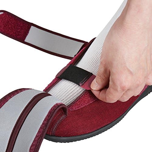 期間限定ニシキヘビ介護シューズ あゆみ ケアフルIII 外出用 ワイン L 23.0-23.5cm 足囲9E 両足 自分で履く