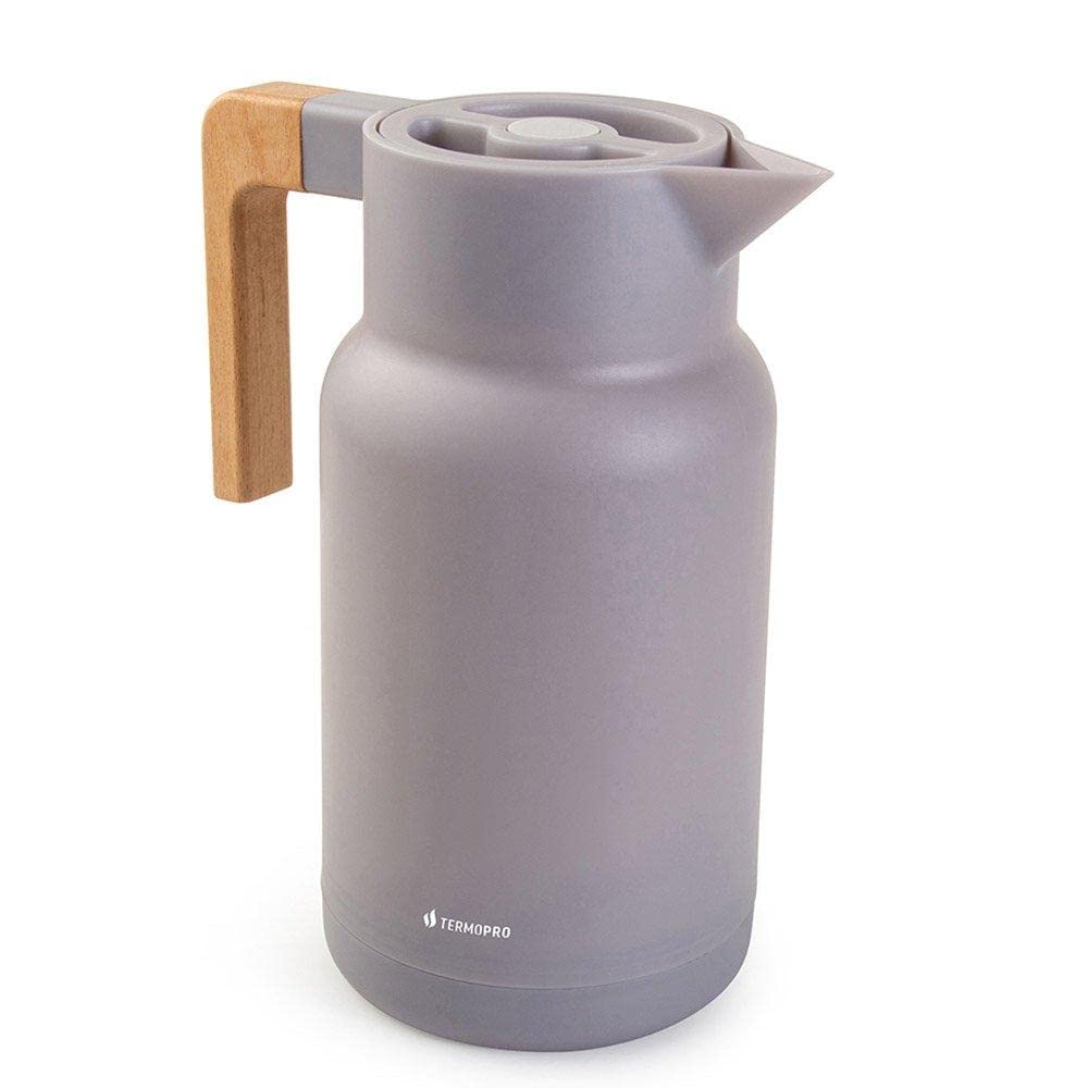 Garrafa Térmica Wood Fashion Cinza 1 L Termopro Glass