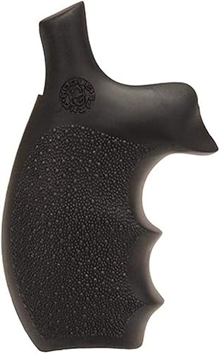 Hogue Bantam Style Rubber Grip for S&W K or L Frame Revolvers, Round Butt, Black - 62000