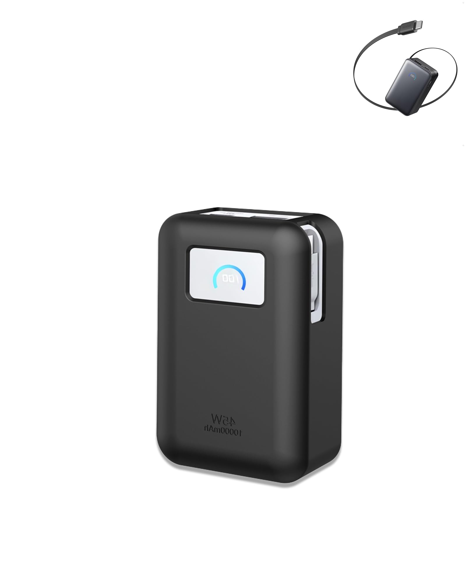 yystao Hülle für Anker Nano Power Bank, 10,000 mAh, Schutzhülle - Freundliche Silikonhülle - mehrfach waschbar, Kratzfest, tropffest, Schwarz