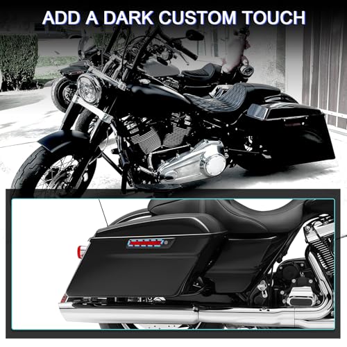 Image of Hard Saddlebag Latch Covers Reflectors Inserts for Harley Touring 1993-2013,for Street Glide Electra Glide Road Glide Road King,RED