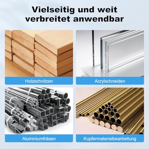 Twotrees 1000w CNC-Luftgekühlter Spindelsatz Spindelmotor für Twotrees TTC 450 Pro/450 Ultra, 24.000 rpm Drehzahl und starke Leistung, mit Staubschutzkappe, laufruhig, einfache Montage, ER11-Anschluss