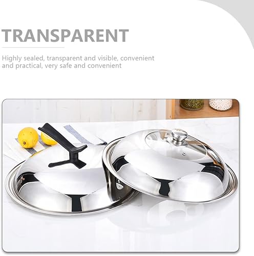 Miniatura 3 de ERINGOGO Tapa de olla de vidrio Tapa de olla de acero inoxidable Tapa de sartén de vidrio Tapa universal de olla Tapa de olla de acero inoxidable