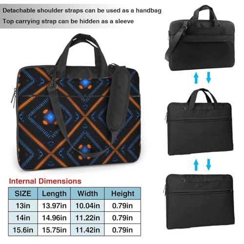 Maletín para portátil 15.6 pulgadas impermeable azul y naranja miniatura 3