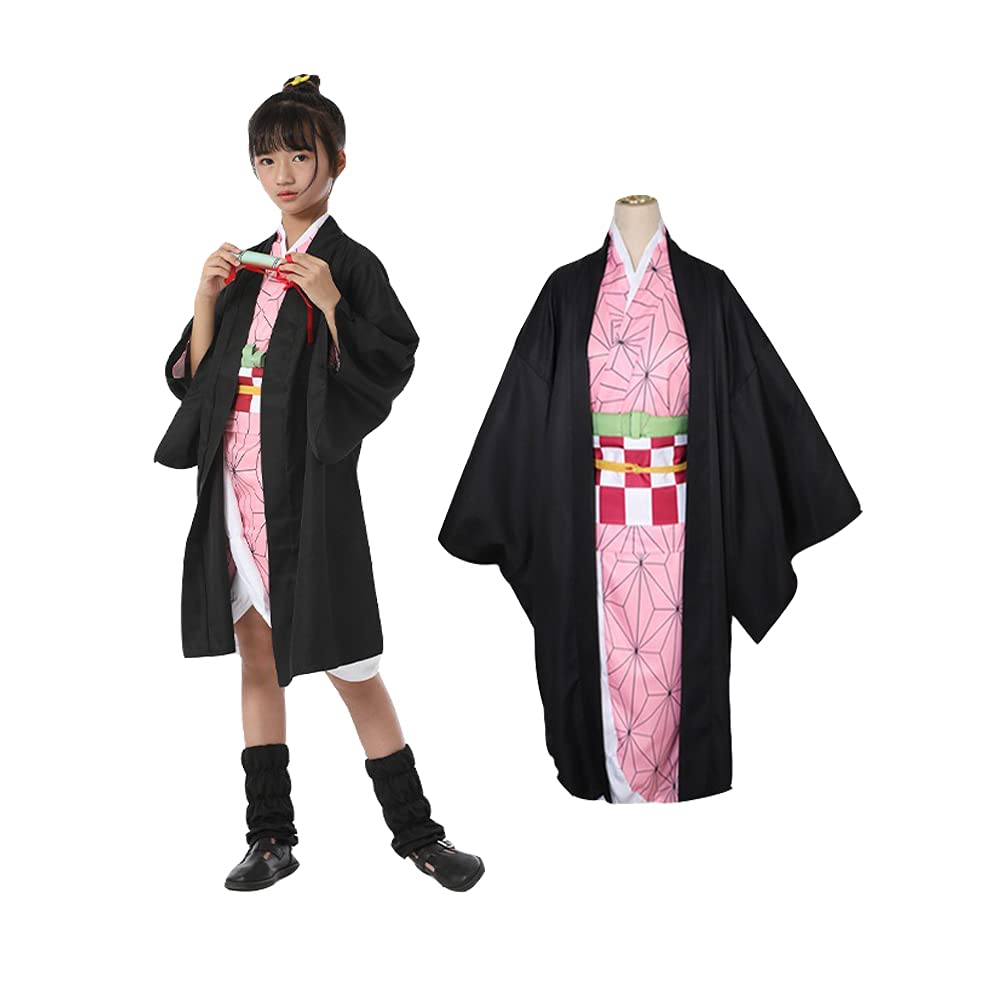 Buy Kids Demon Slayer Cosplay Costume Kimono Dress Anime Suit Full Set