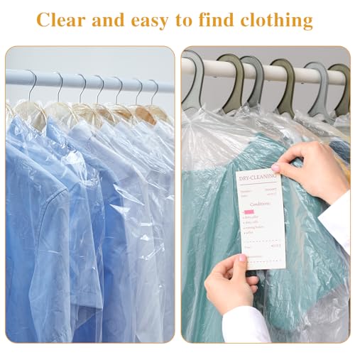 30 Pack Plastic Dry Cleaning Bags Clear Garment Bags for Hanging Clothes 3 Sizes Clothes Covers Dust-proof Clothing Protector Covers for Coat Shirt Jacket - Image 4