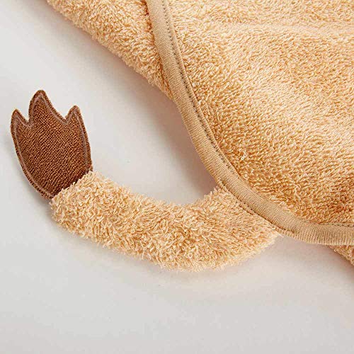 Image of Baby Aspen Lion Hooded Towel, tan /Brown /Cream