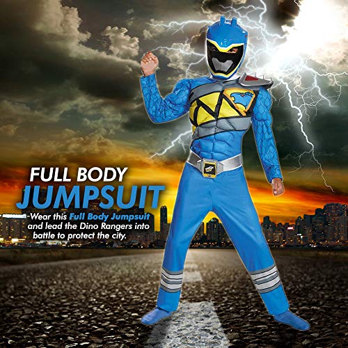 Disfraz Azul Power Rangers para Niños 7-8 miniatura 6