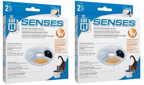 Catit Design Senses Replacement Water Filtering Cartridge, 2-Pack (4-Pack) Catit Design Senses Replacement Water Filtering Cartridge, 2-Pack (4-Pack)