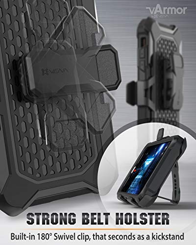 Vena VN1863 Varmor Rugged Case Compatible With Apple Iphone Xr (6.1"-Inch), (Military Grade Drop Protection) Heavy Duty Holster Belt Clip Cover thumb #3