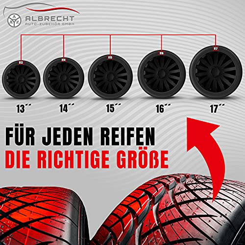Albrecht 15 inch mat zwart wieldoppen voor stalen velgen - Sierwieldoppen Wind an hoogwaardig kunststof met gelaagde… - Image 7