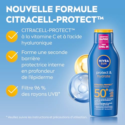 NIVEA SUN Potect & Hydrate Lait protection solaire SPF 50+ 400 ml - vue 4