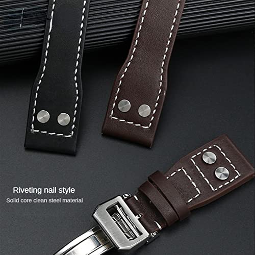Correa de reloj de cuero para IWC Pilots Iw500916 impermeable 21 22mm 3