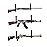 HEKAGURA Four Sets Gun Rack Storage Rifles Shotgun Hooks Wall Mount Hangers for Any Rifles Shotguns Archery Bow with Soft Padding and Heavy Duty Steel Black