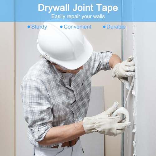 sourcing map Trockenbau Band, 1 Stück 1,8 x 82ft - Glasfaser Trockenbau Reparaturband, selbstklebendes Netzband, Trockenbau Fugenband zur Wandrissreparatur und Nahtausbesserung