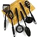 Set di utensili da cucina in plastica da 6 pezzi, utensili da cucina per la cucina domestica, elettrodomestici da cucina Accessori da cucina con senza BPA, spatola, pentole, cucchiaio, cucchiaio