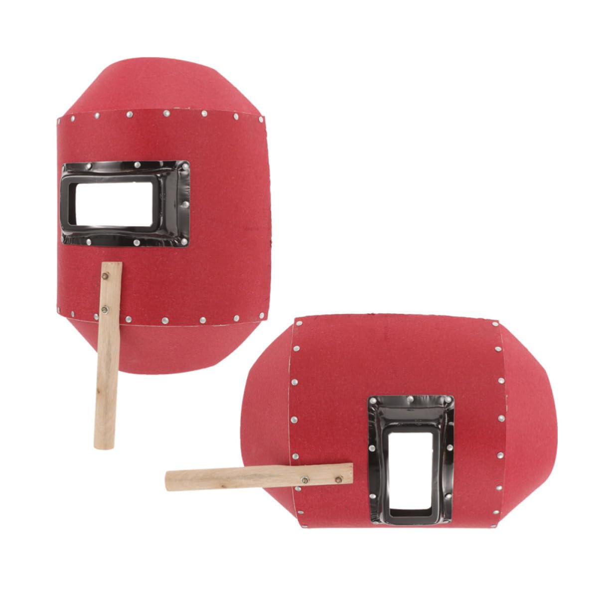 Handheld Welding Shield with Comfortable Grip and Protection against Sparks and Debris for Men 2pcs Made of Vulcanized Fibre Paper and Wood, for Eye and Face Safety