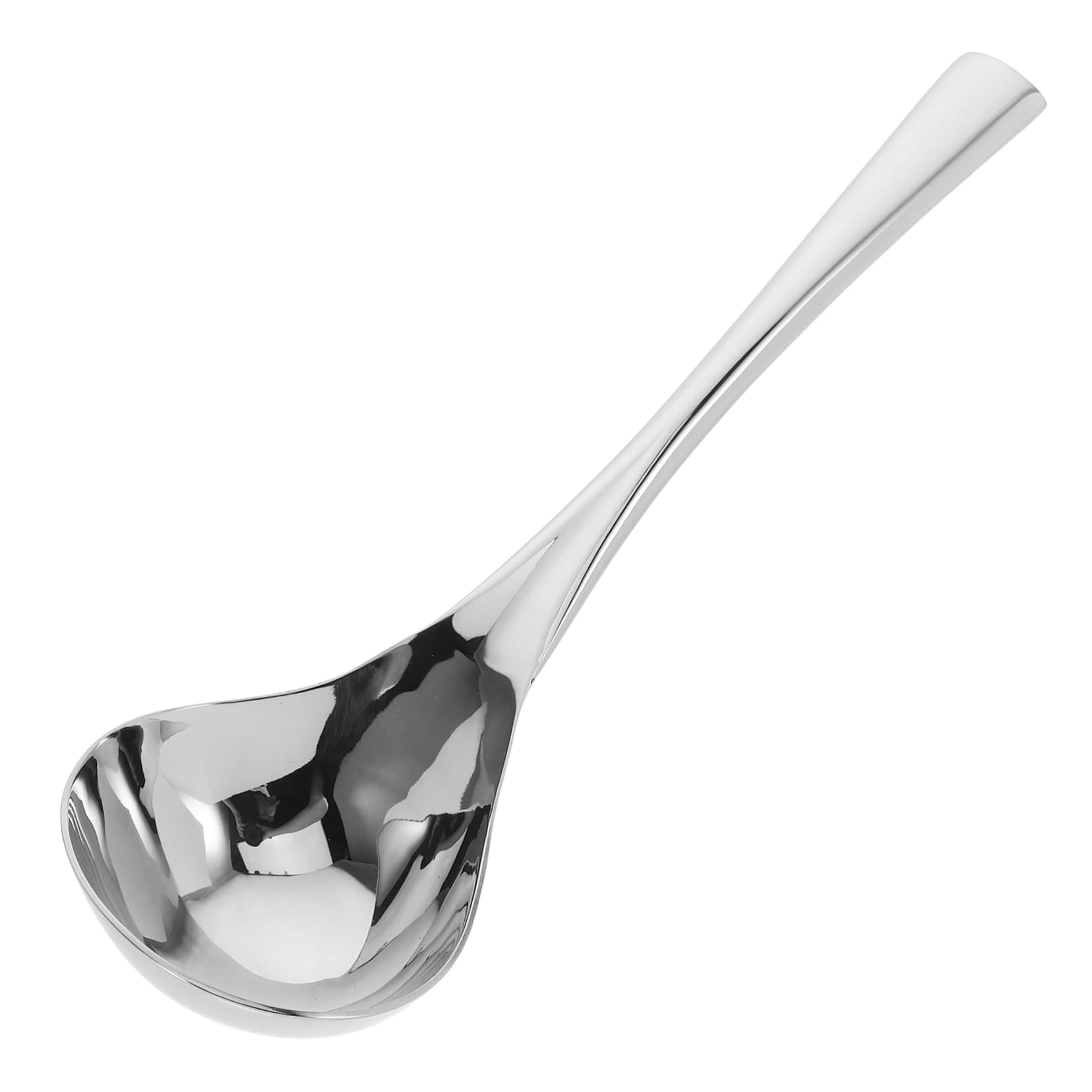 Cabilock Sturdy Stainless Steel Gravy Ladle 8.3 Mirror Polish Small Serving Spoon for Sauces Soups