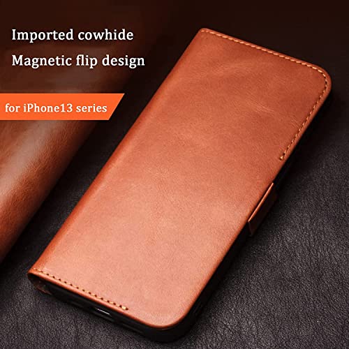 Étui iPhone 13 Pro Max en cuir véritable marron sauvage chic - 2