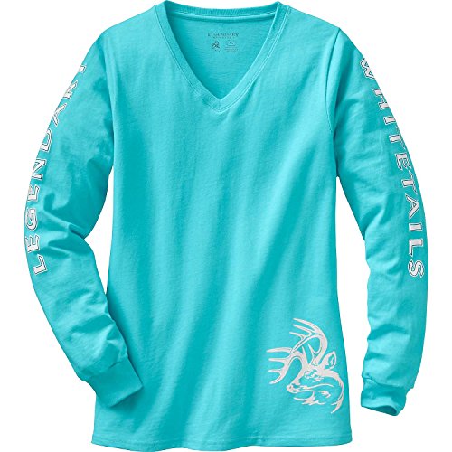 Legendary Whitetails Women's Cotton Non-Typical Long Sleeve T-Shirt (Glacier, 2X)