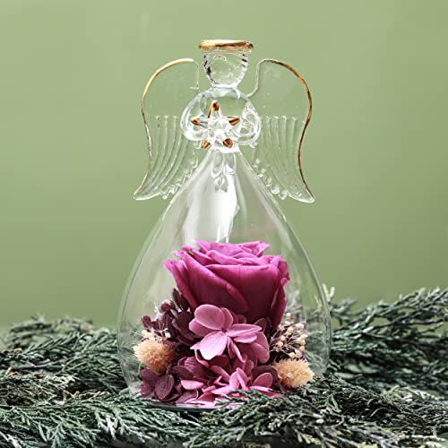 Elu Grandma Birthday Gifts For Women Gifts For Mom Grandma Gifts Mother Day Angel Rose Gifts For Women Blue Rose Flower Gifts For Mon Her Enchanted Rose Flower In Angel Glass Mon Gifts For Her #TOP6