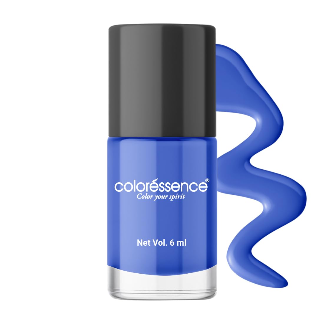 Coloressence Cute Coats Long Lasting Nail Paint | Chip Resistant | Quick Dry | One Swipe Application | Toxin Free|Denim Rush -6ml, Glossy Finish
