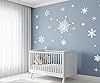 50 Snowflake Christmas Wall Stickers – Removable Vinyl Decals for Windows, Walls & Shop Displays – Winter Snowflake Decorations for Home, Nursery & Kids Bedroom – Festive Decor JR Decal #1