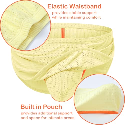 Men’s Thong Boxer Shorts Sexy Micro Mesh Bulge Pouch Split Side Slit Underwear Pajama Sleep2