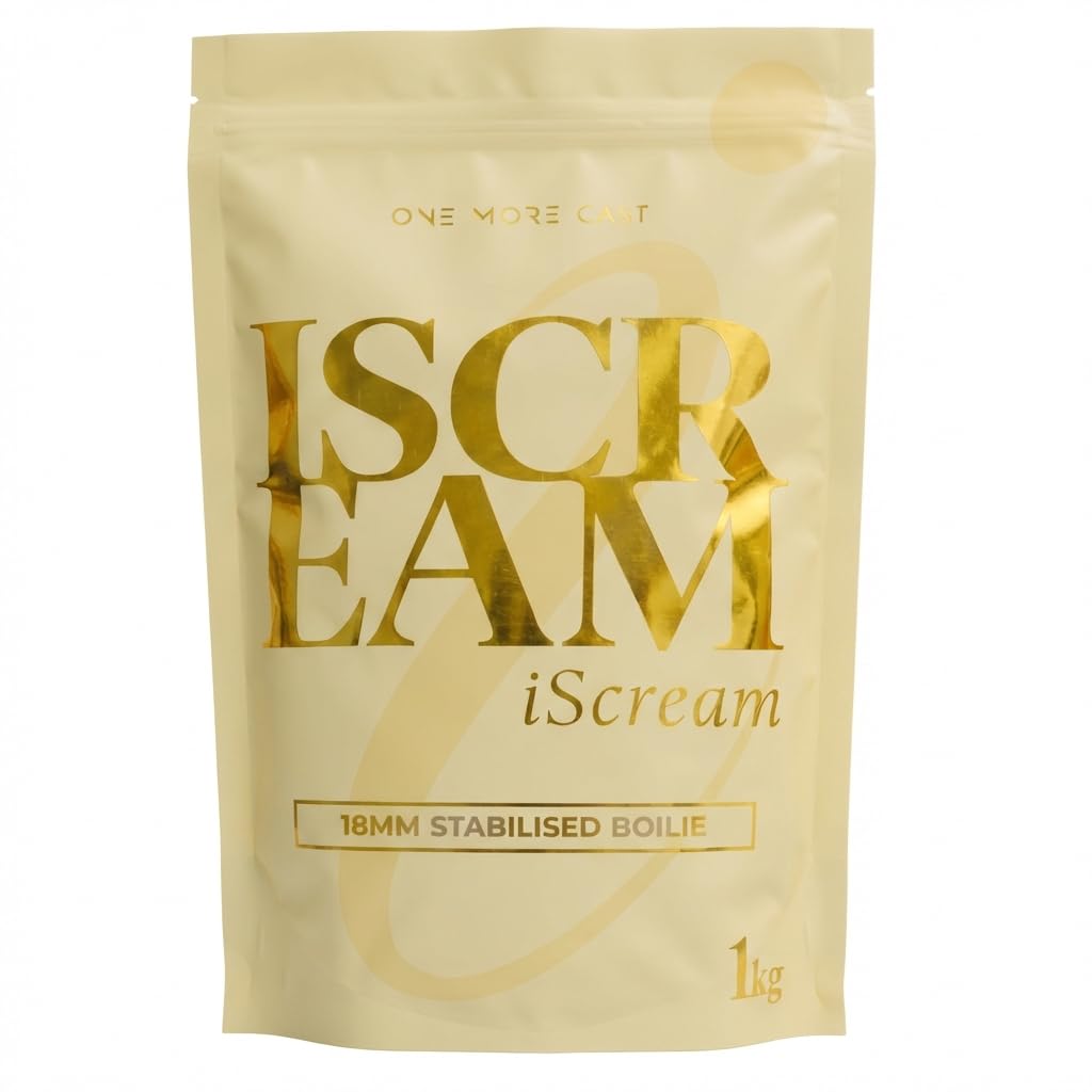 One More Cast IScream Stabilised Boilies - High-Attract Carp Bait with Tiger Nut, Peanut & Milk Proteins -No Freezer Needed - High Grade Bait for Carp Fishing - 1kg & 5kg - 10mm, 14mm, 18mm
