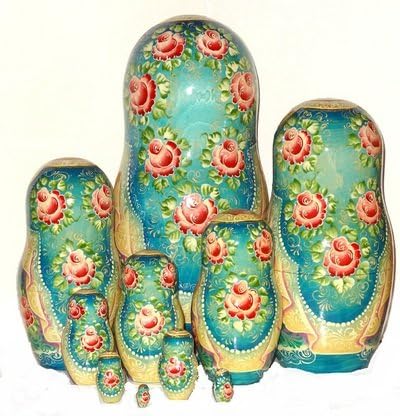 Winter Activities in Russia Nesting Doll