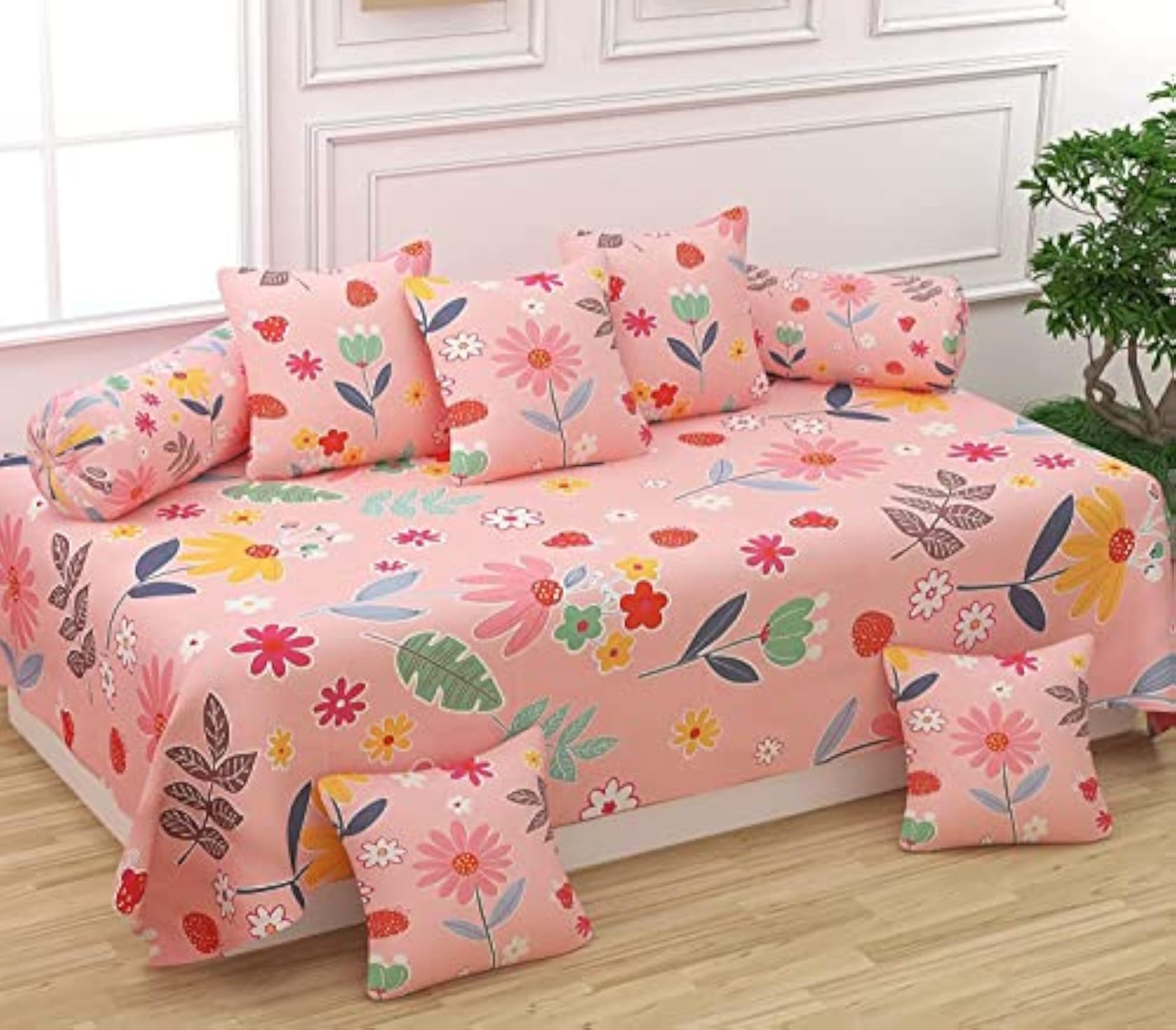 Microfibre Unique Patterns Diwan Set Covers 8 Pieces Set