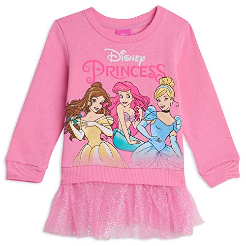 Disney Princess Cinderella Little Girls Ruffled Pullover Fleece Pink 6-6X