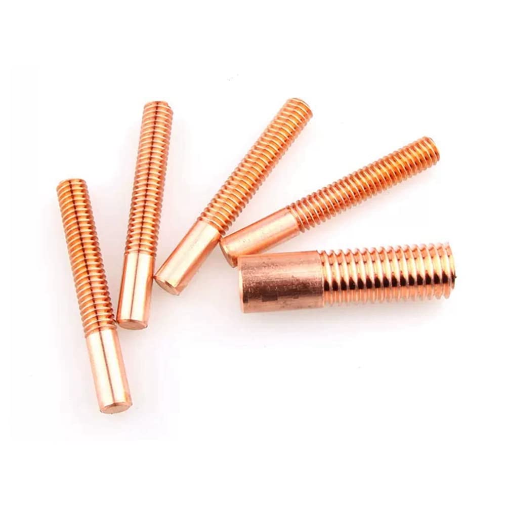 5pcs M6×1.0mm Red copper thread electrode EDM machine accessories Discharge red copper screw electrode