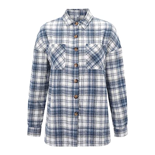 Veste d'automne confort thermique à carreaux pour femmes