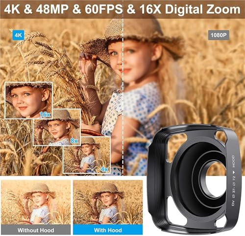 Caméscope 4K pour réussir vos vlogs sur YouTube sans réglage complexe