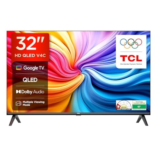 TCL 80 cms (32 inches) V4C Series HD Ready Smart QLED Google TV 32V4C, ‎240 Volts