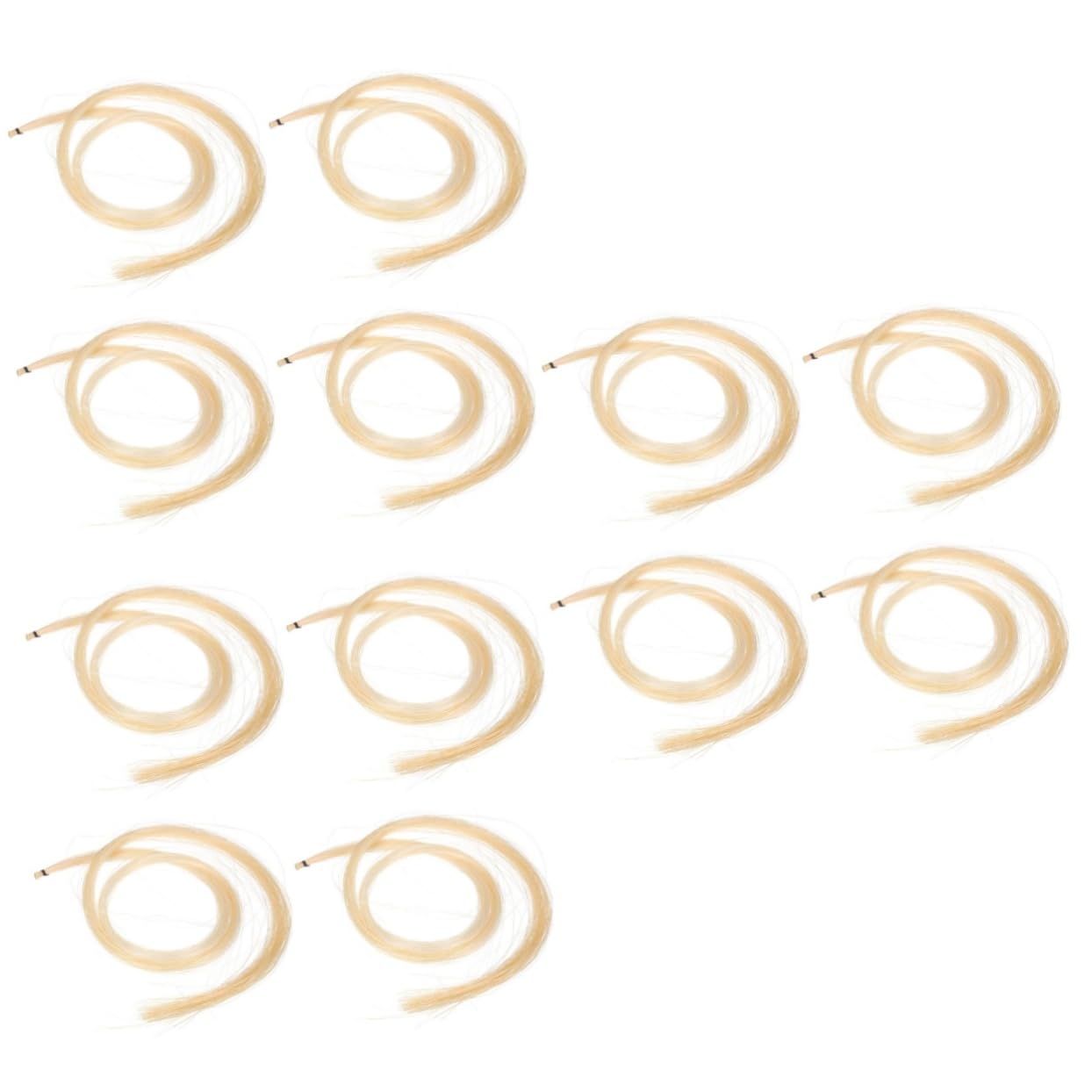 VICASKY 12piezas Pelo De Para De Violín Accesorios Prácticos Para Reparación De Instrumentos Cabello Natural Para Violines Color Khaki